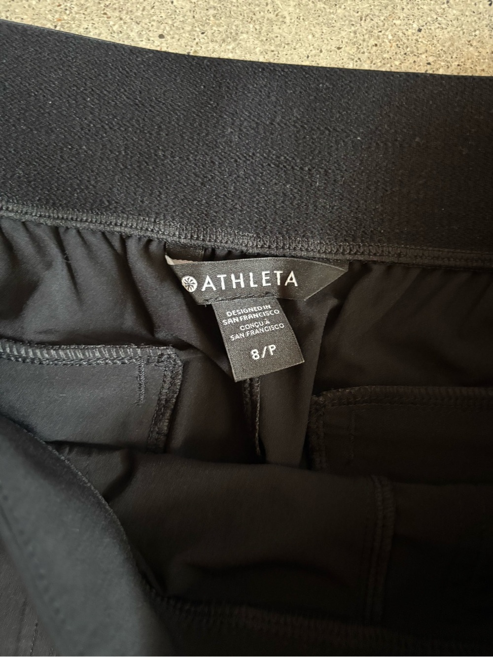 Athleta “Brooklyn” lightweight wide leg pants, black, Sz P8 - Picture 5 of 5